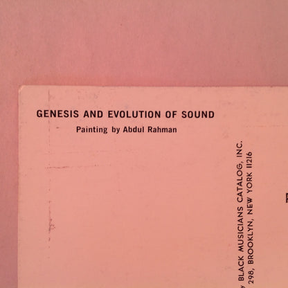 1970 Black Musicians Catalog Abdul Rahman Genesis & Evolution of Sound Postcard