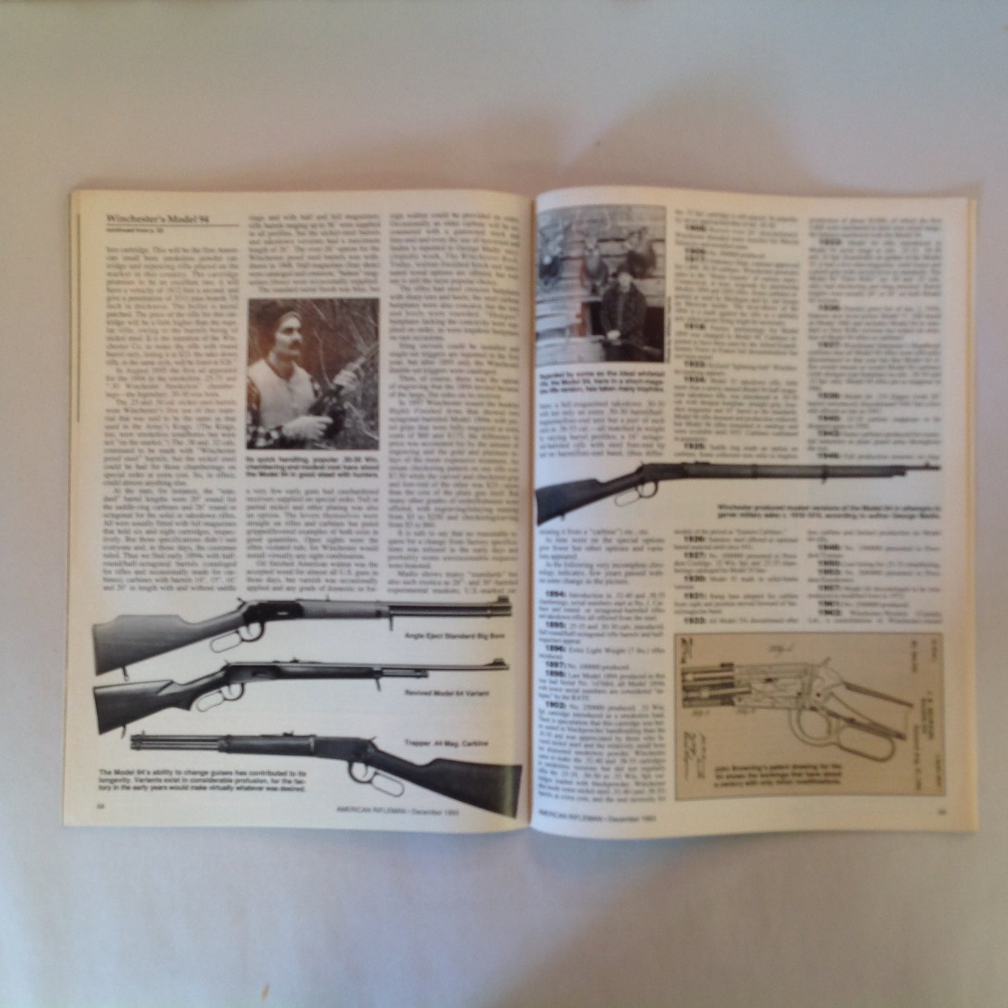 Vintage Dec 1993 American Rifleman Magazine Winchester 94 Browning Boss Election '93
