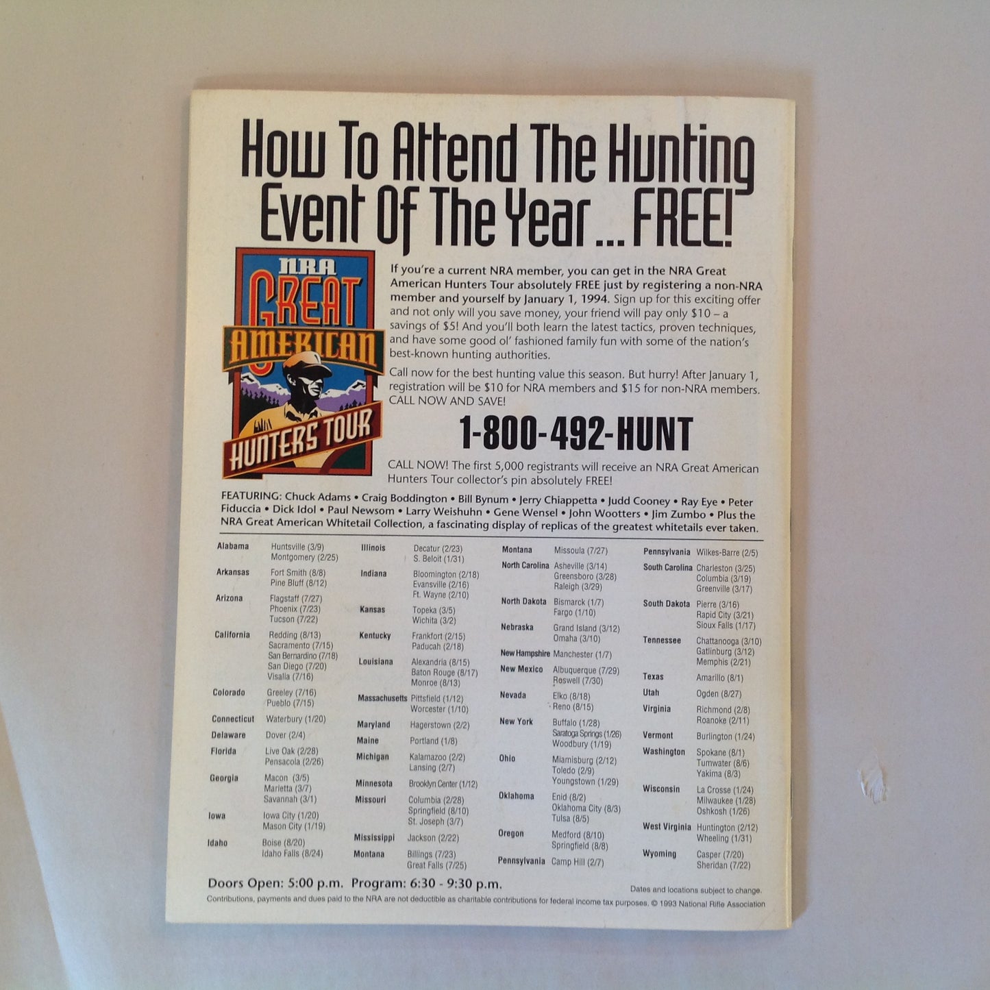 Vintage Dec 1993 American Rifleman Magazine Winchester 94 Browning Boss Election '93