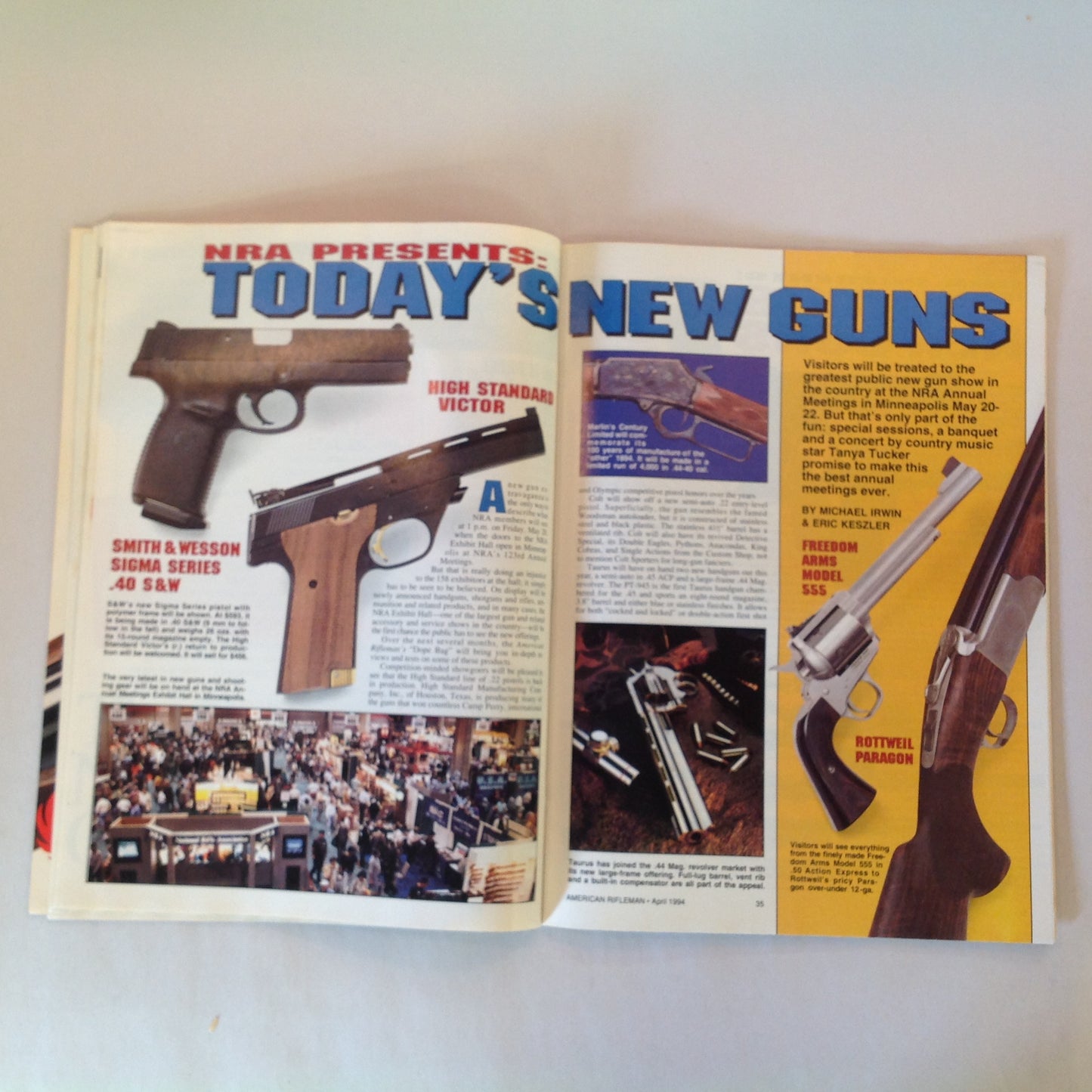 Vintage Apr 1994 American Rifleman Magazine NRA Presents Today's New Guns Urgent NRA Priorities