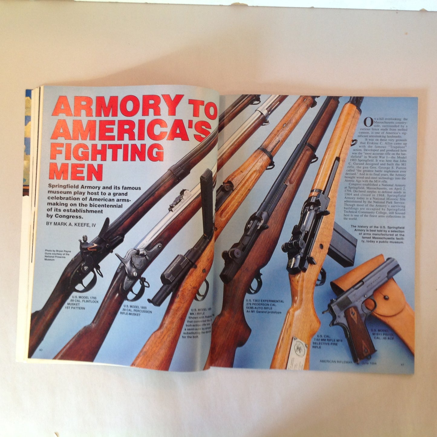 Vintage Jun 1994 American Rifleman Magazine Springfield's 200th Year Nowlin .45 Auto Winchester 1001 Norinco TT-Olympia