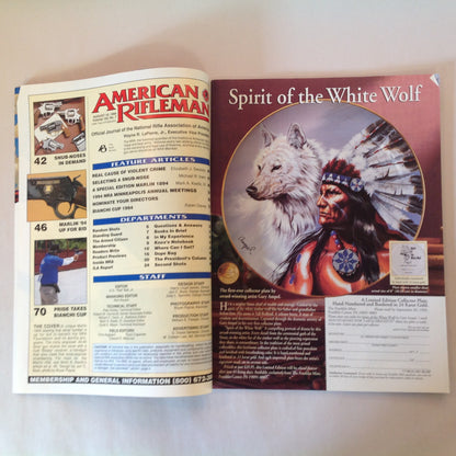 Vintage Aug 1994 American Rifleman Magazine Defensive Handguns NRA 1984 Marlin Classic Browning A-Bolt II