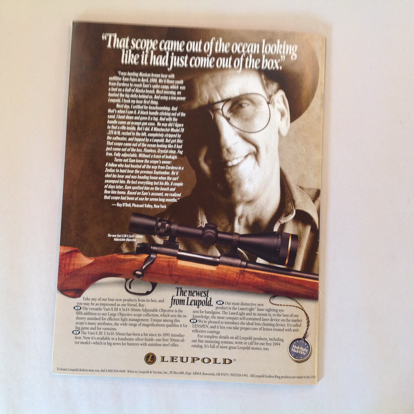 Vintage Aug 1994 American Rifleman Magazine Defensive Handguns NRA 1984 Marlin Classic Browning A-Bolt II