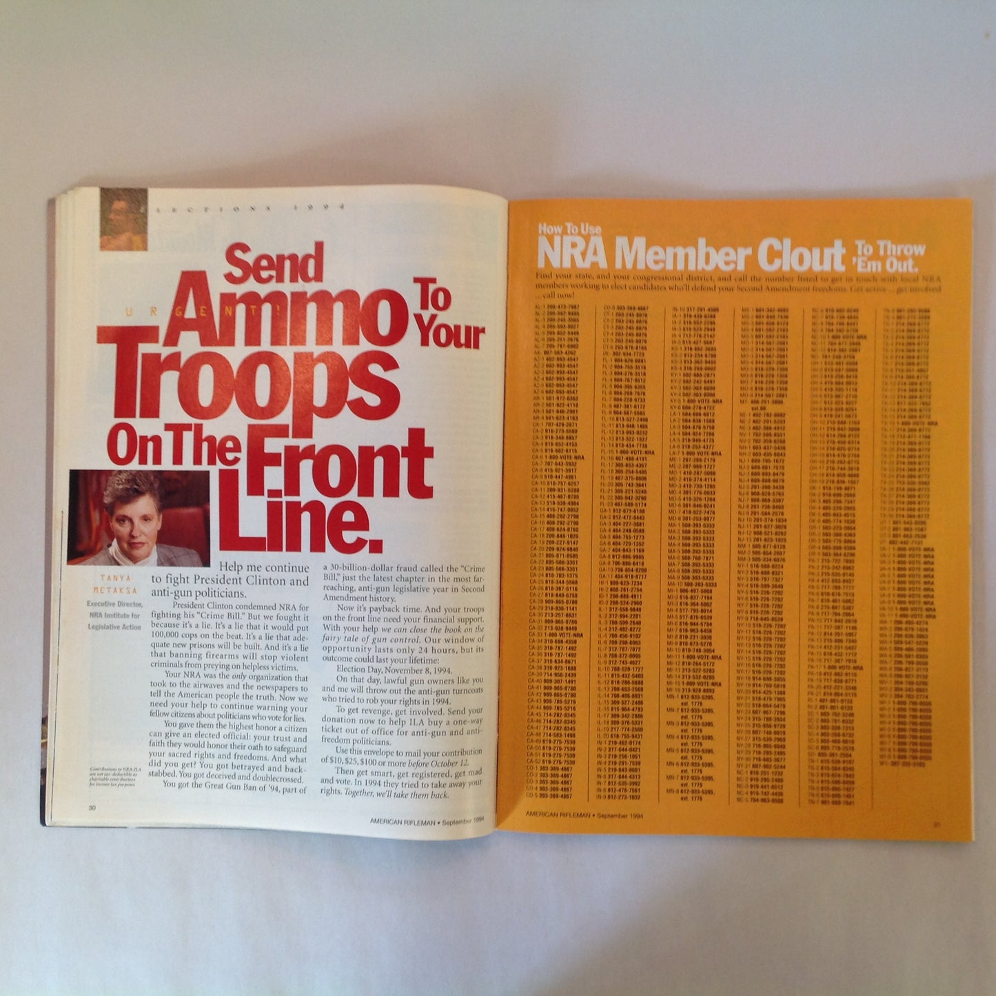 Vintage Sep 1994 American Rifleman Magazine You Trusted Them With Your Freedom and Now... NRA Politics