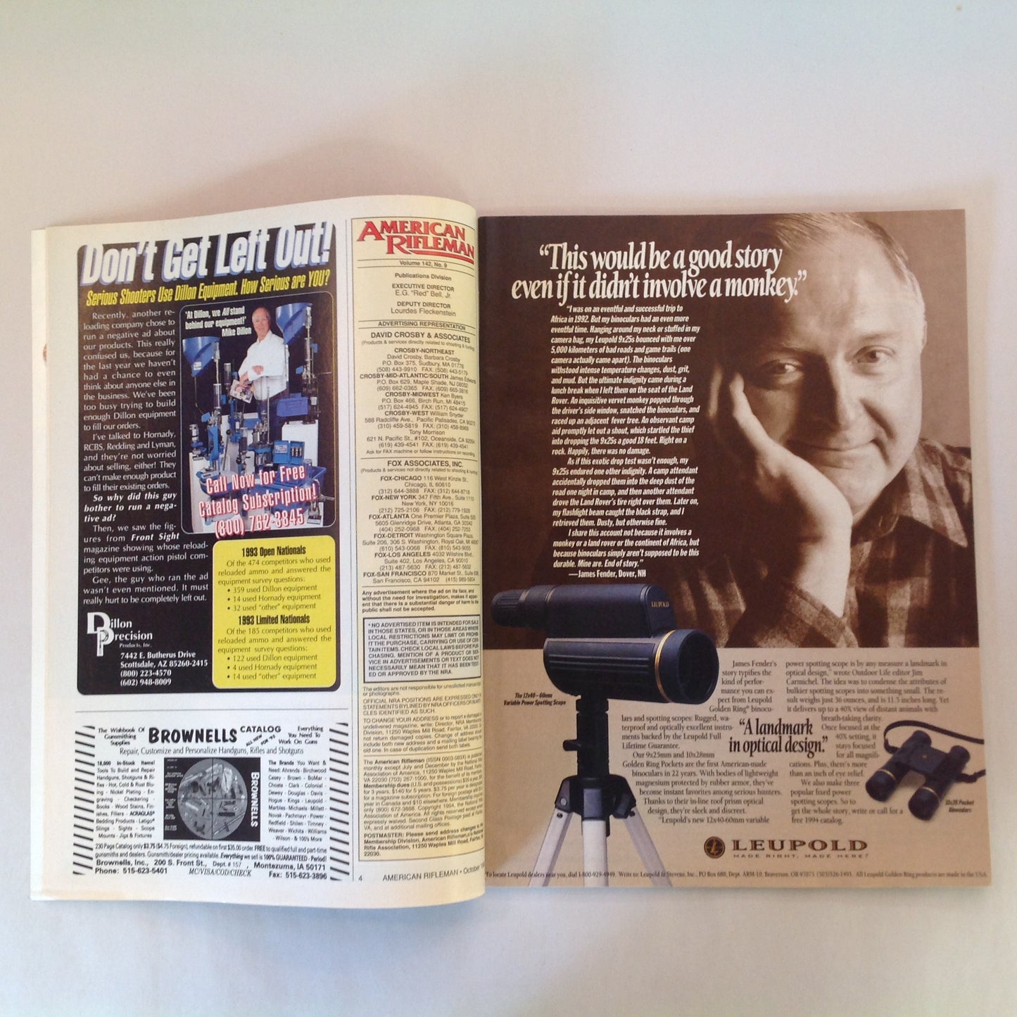 Vintage Oct 1994 American Rifleman Magazine Stop the Rape of Liberty NRA 1994 Election Guide