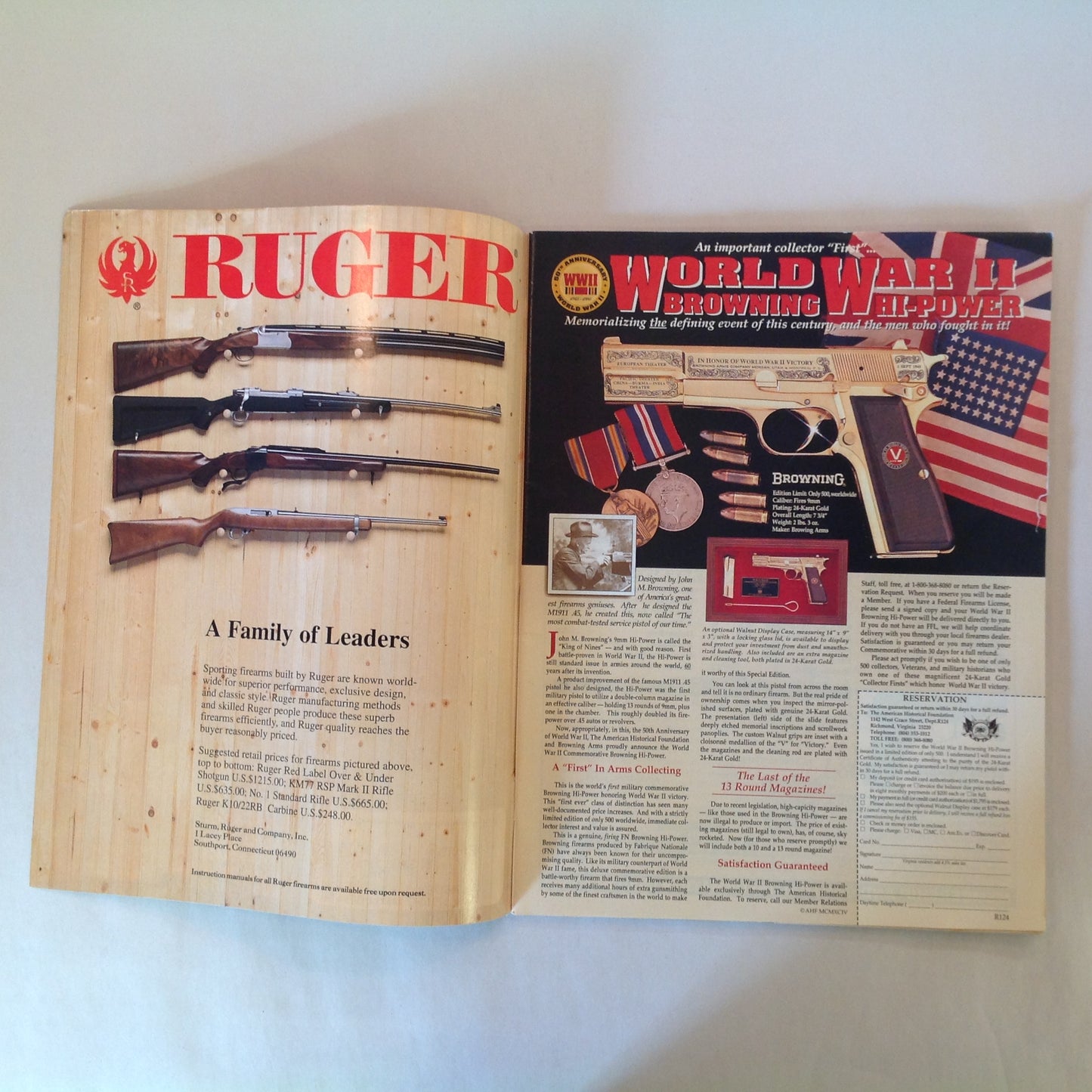 Vintage Jan/Feb 1995 American Rifleman Magazine .22 Deluxe Sporters Britain's "New" Rifle Smith & Wesson Masterpiece