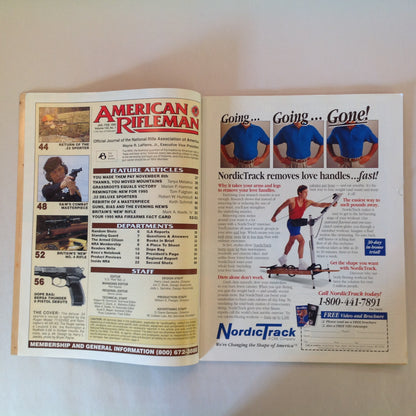 Vintage Jan/Feb 1995 American Rifleman Magazine .22 Deluxe Sporters Britain's "New" Rifle Smith & Wesson Masterpiece