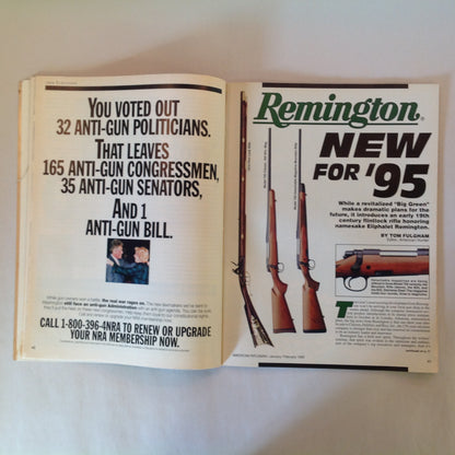 Vintage Jan/Feb 1995 American Rifleman Magazine .22 Deluxe Sporters Britain's "New" Rifle Smith & Wesson Masterpiece