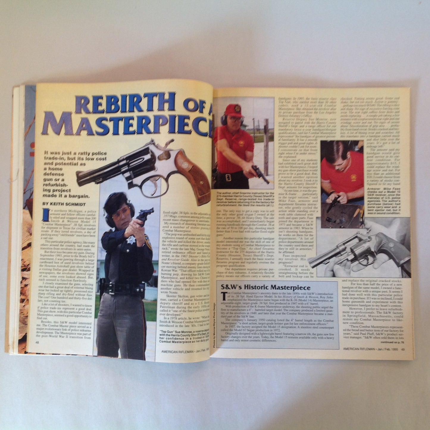 Vintage Jan/Feb 1995 American Rifleman Magazine .22 Deluxe Sporters Britain's "New" Rifle Smith & Wesson Masterpiece