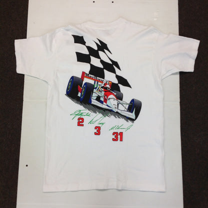 Vintage NOS 1994 Single Stitch Marlboro Racing Team Detroit 94 5 Cigarette Pack Promotional White XL T-Shirt