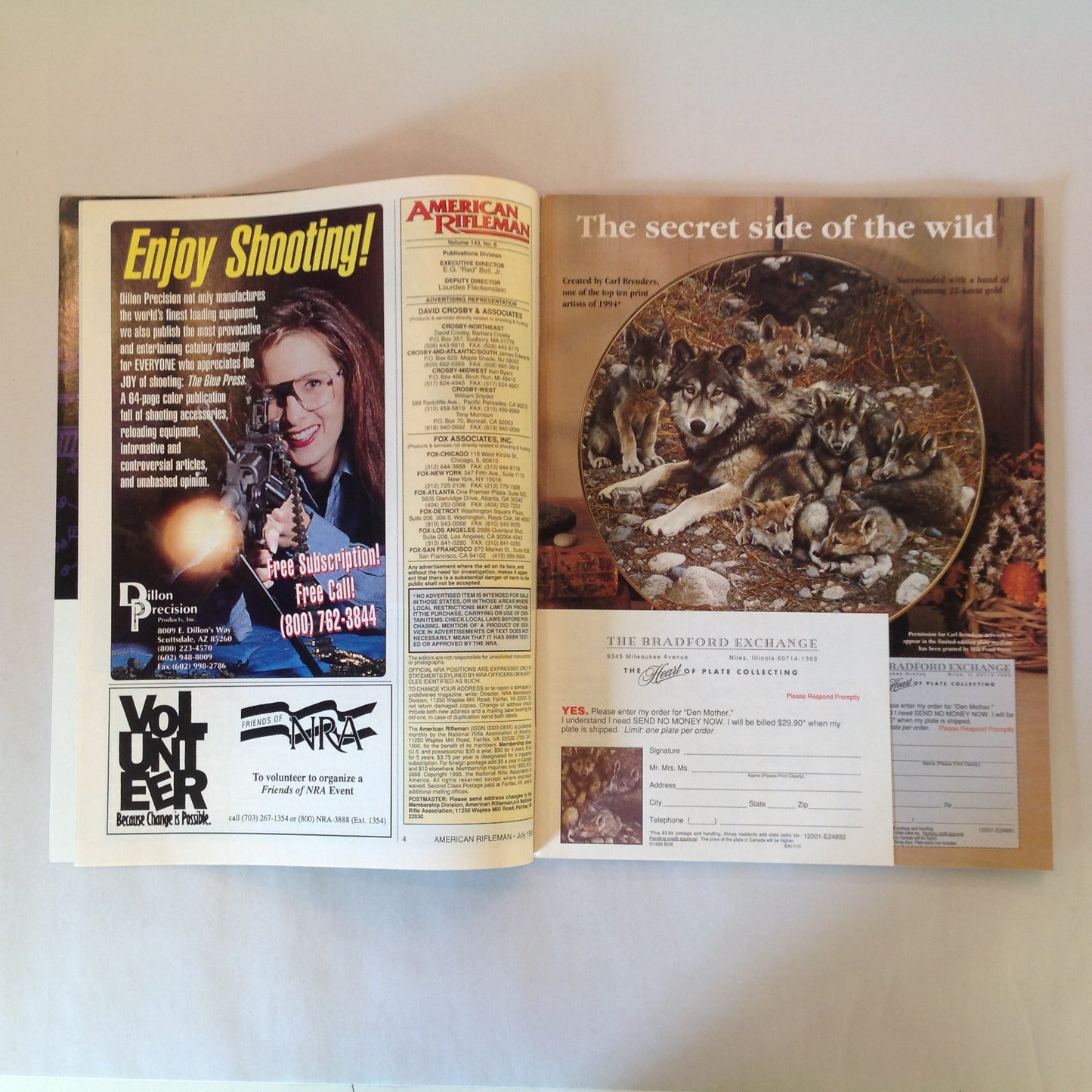 Vintage Jul 1995 American Rifleman Magazine New Compact 9mm Autos Skeet the Old Time Way NRA's New Range GI Shotguns
