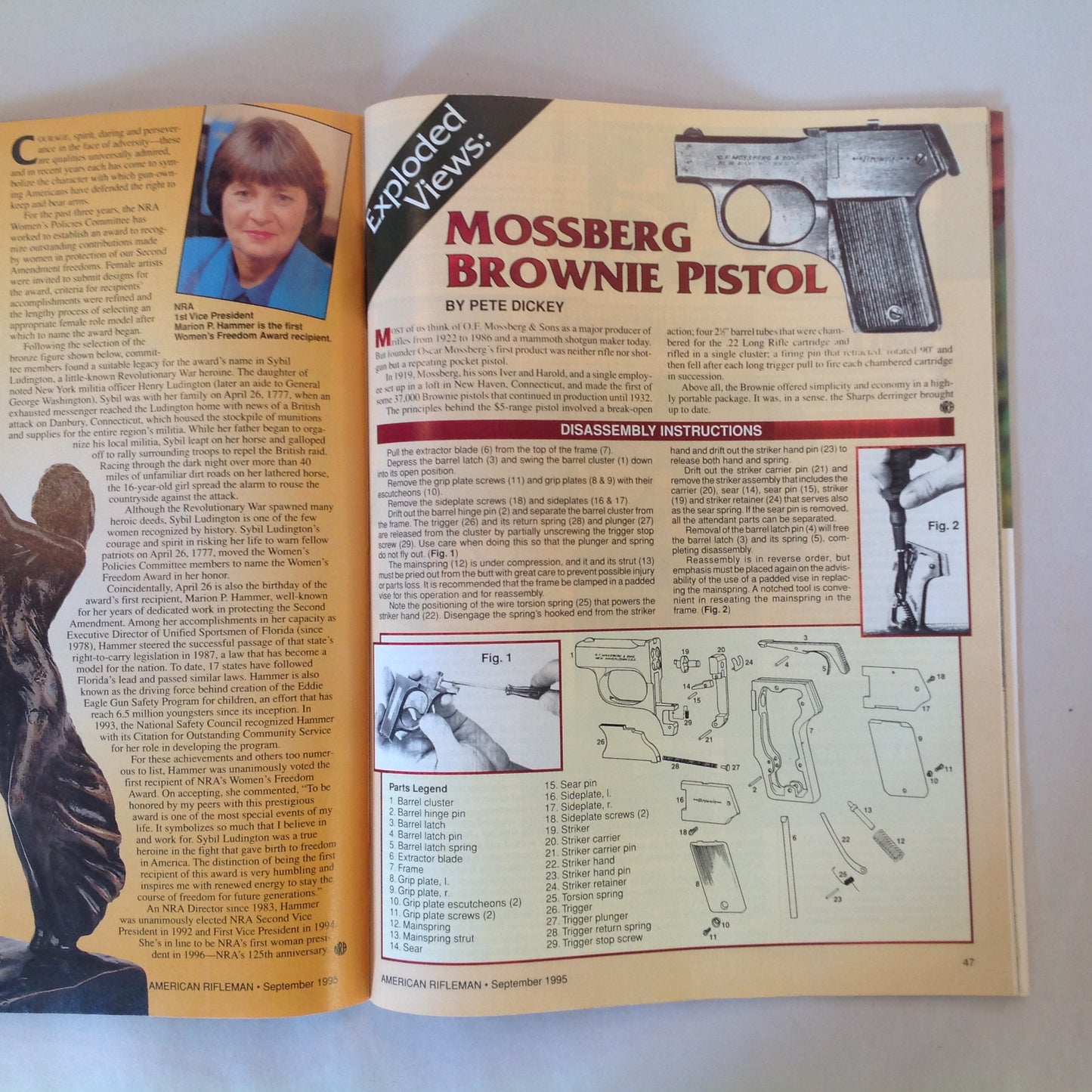 Vintage Sep 1995 American Rifleman Magazine Why the .380? Tommy Gun Goes to War Fox: Rebirth of a Classic