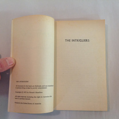 Vintage 1972 Mass Market Paperback Matt Helm: The Intriguers Donald Hamilton