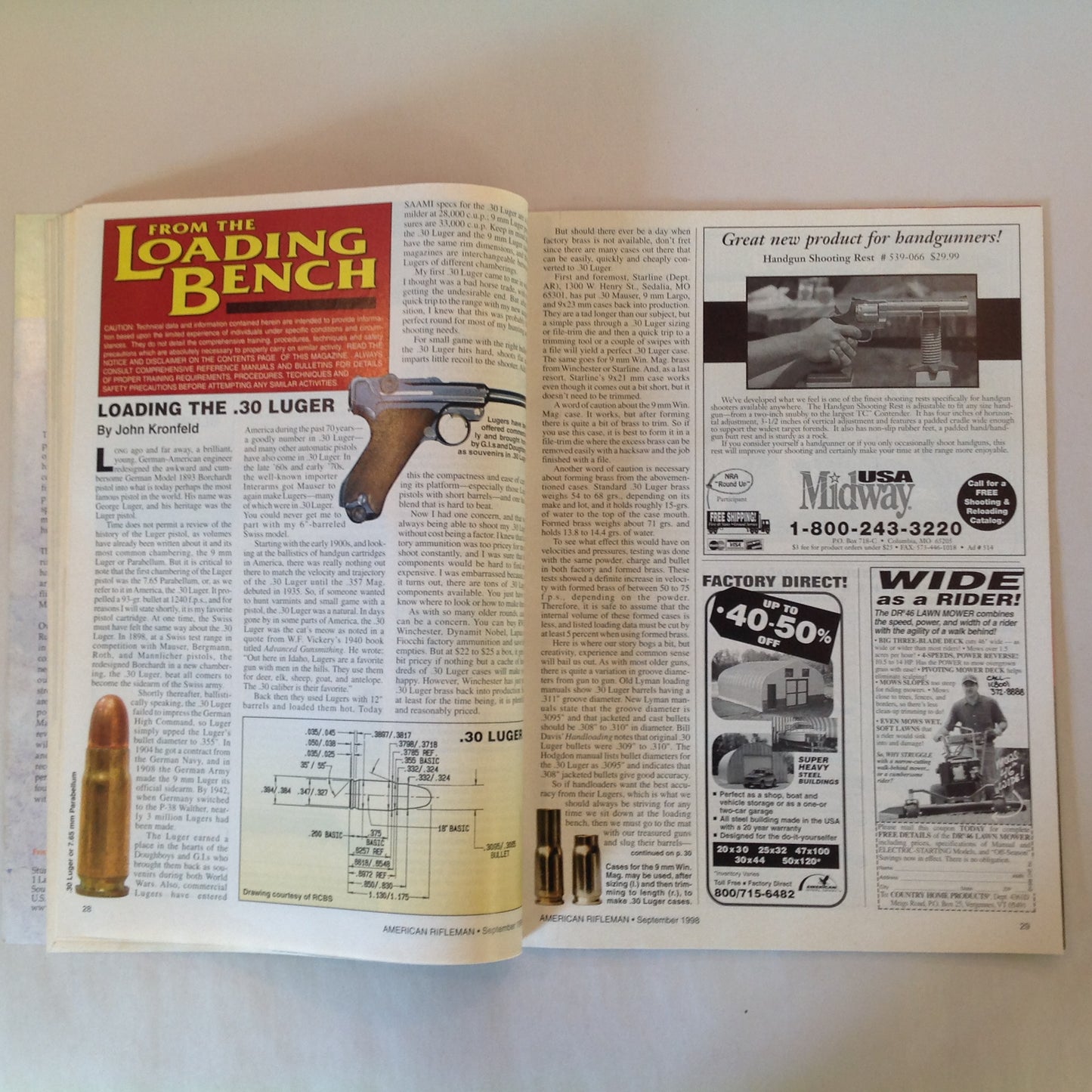 Vintage Sep 1998 American Rifleman Magazine Charlton Heston Silver Bullet Brigade America's NRA Make It Count