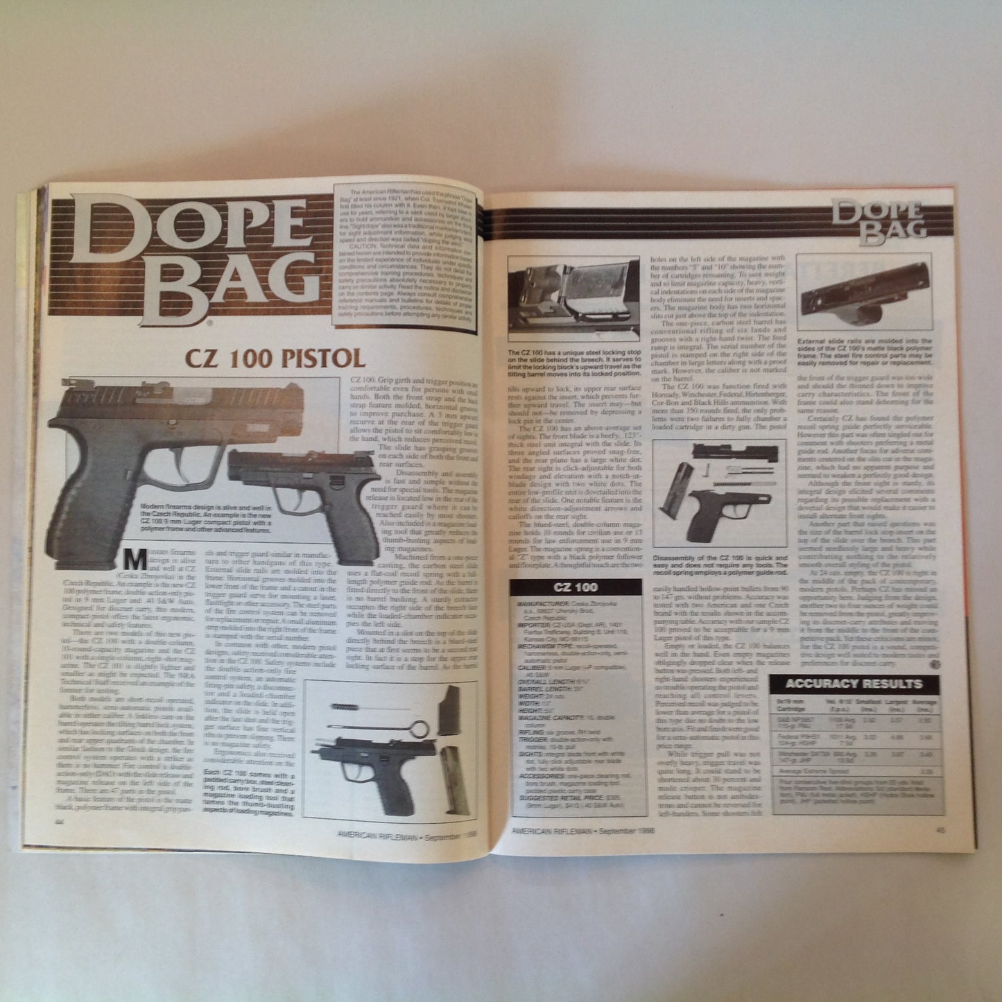 Vintage Sep 1998 American Rifleman Magazine Charlton Heston Silver Bullet Brigade America's NRA Make It Count