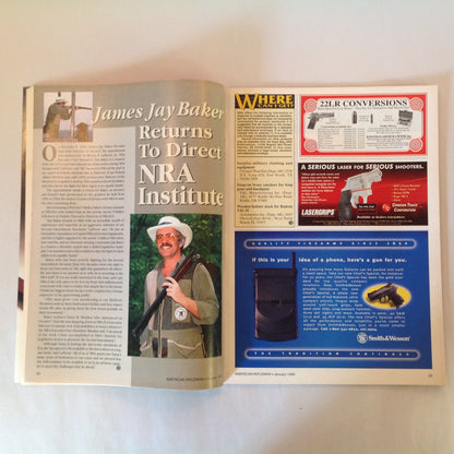 Vintage Jan 1999 American Rifleman Magazine Ruger .22 Turns 50 Swedish Mausers Cryo Treating
