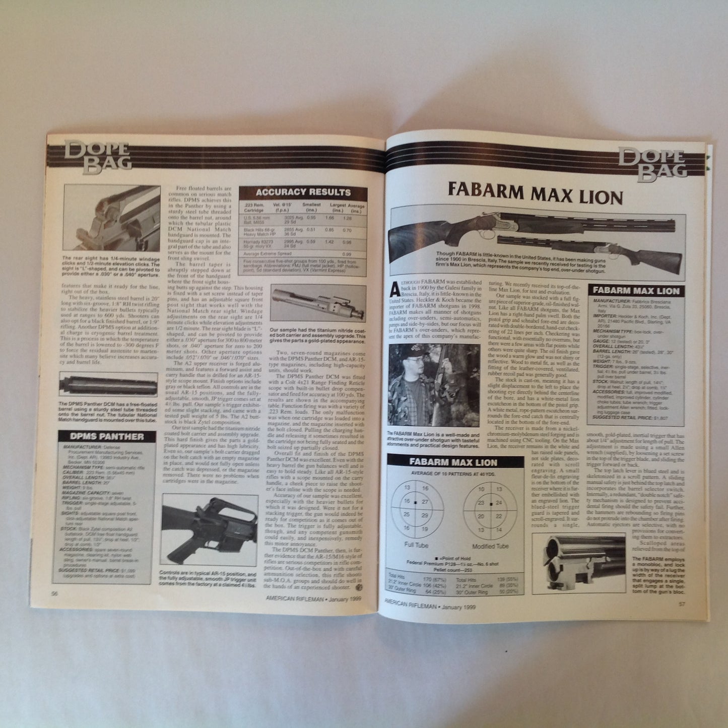 Vintage Jan 1999 American Rifleman Magazine Ruger .22 Turns 50 Swedish Mausers Cryo Treating