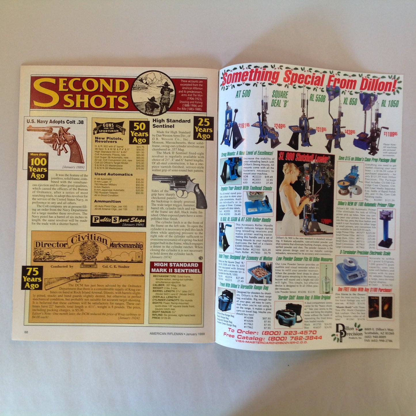 Vintage Jan 1999 American Rifleman Magazine Ruger .22 Turns 50 Swedish Mausers Cryo Treating