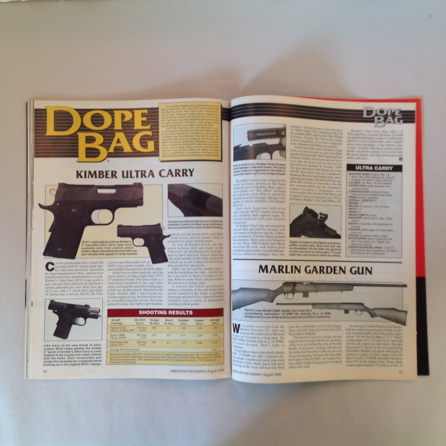 Vintage Aug 1999 American Rifleman Titanium Titans How M1911s Really Work