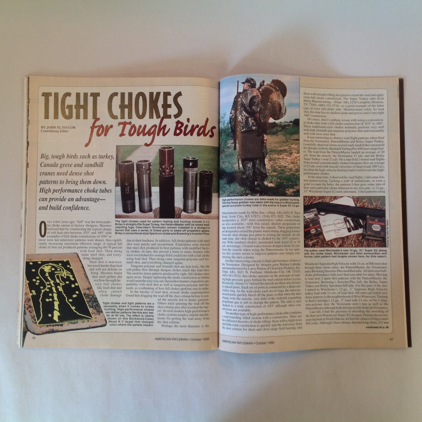 Vintage Oct 1999 American Rifleman Magazine Evolution of the Mauser 98k 60 Years of Walther