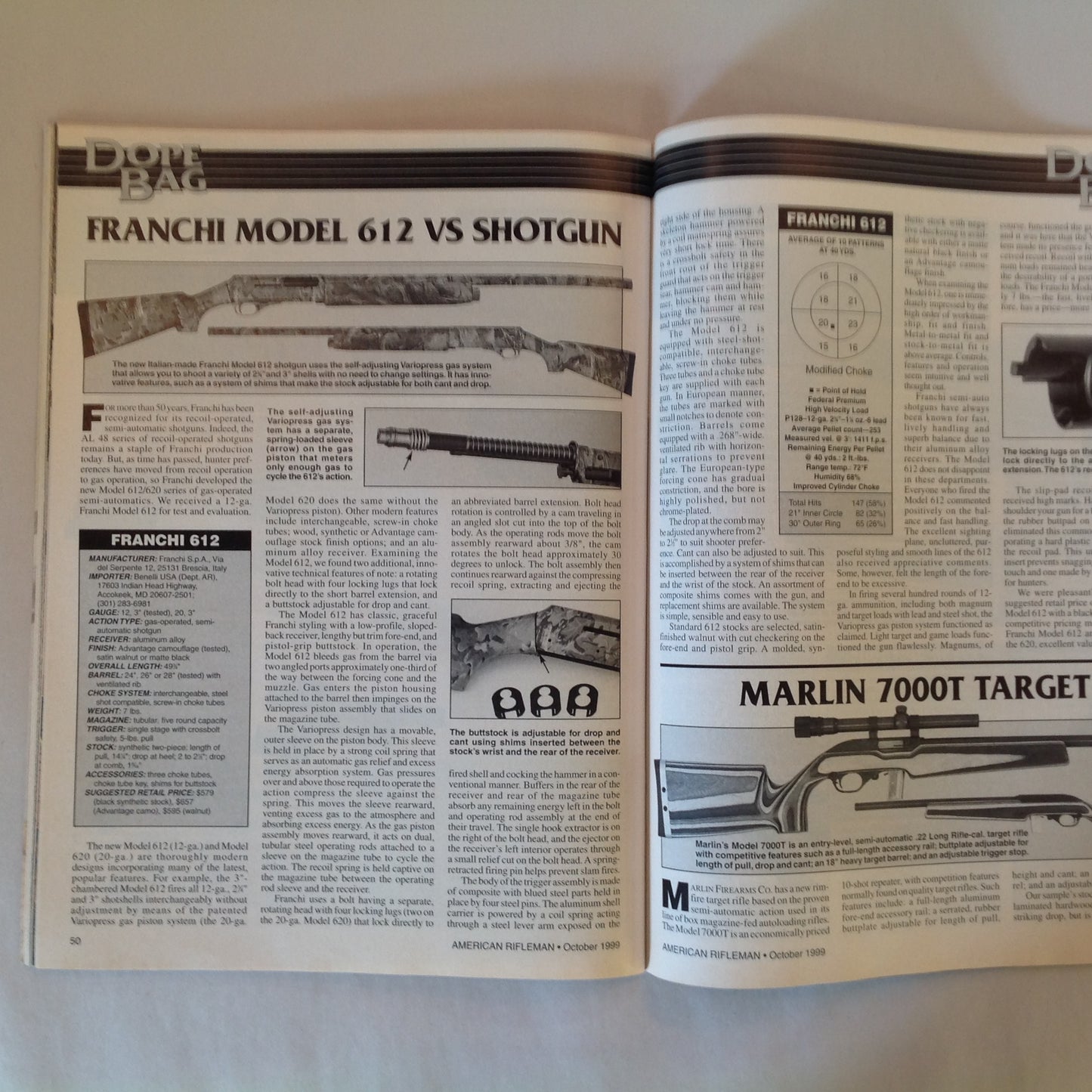 Vintage Oct 1999 American Rifleman Magazine Evolution of the Mauser 98k 60 Years of Walther