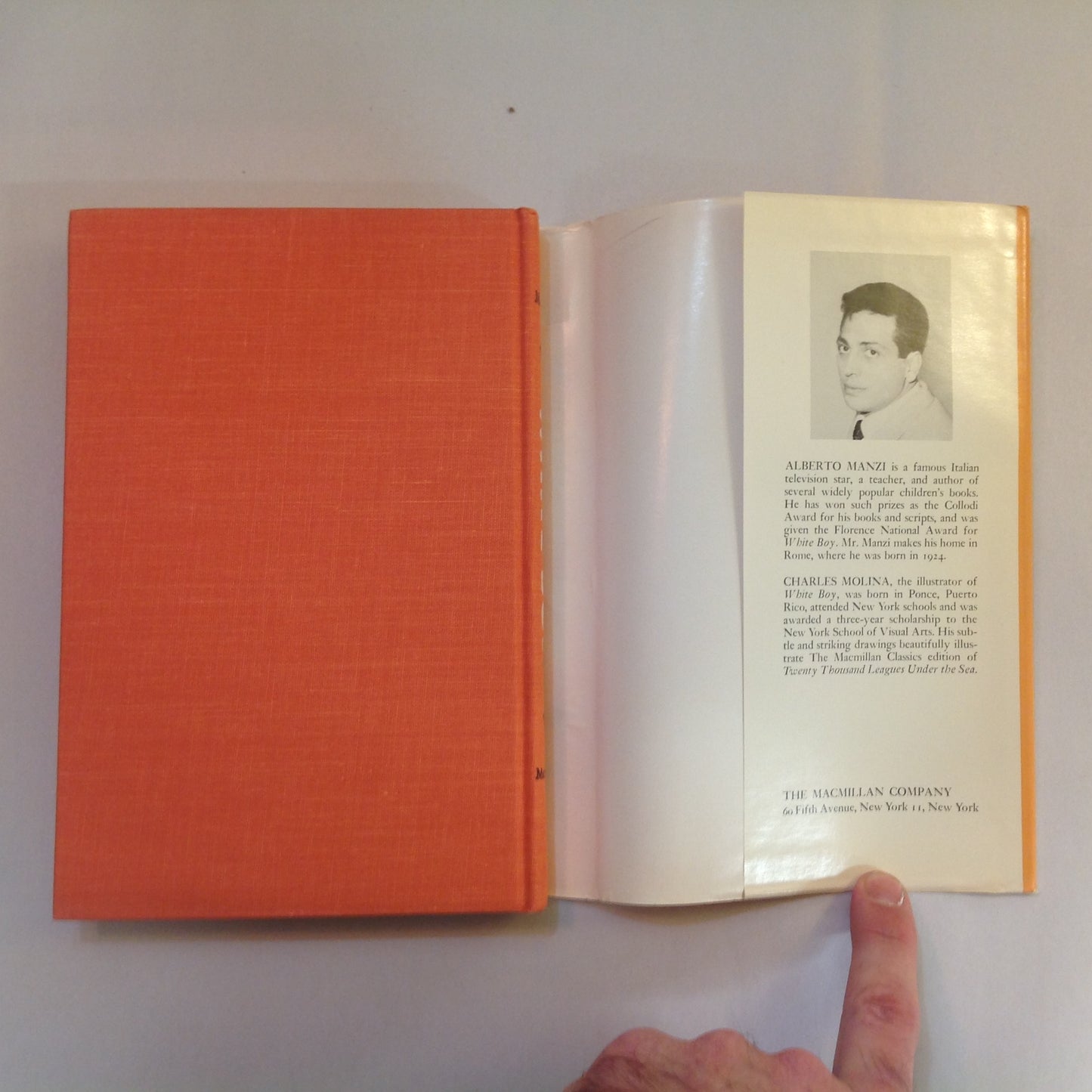 Vintage 1963 Hardcover White Boy Alberto Manzi First Edition