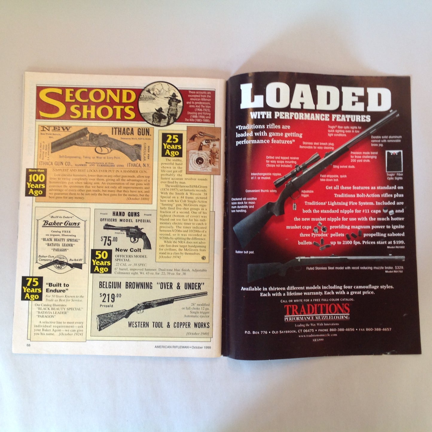 Vintage Oct 1999 American Rifleman Magazine Evolution of the Mauser 98k 60 Years of Walther