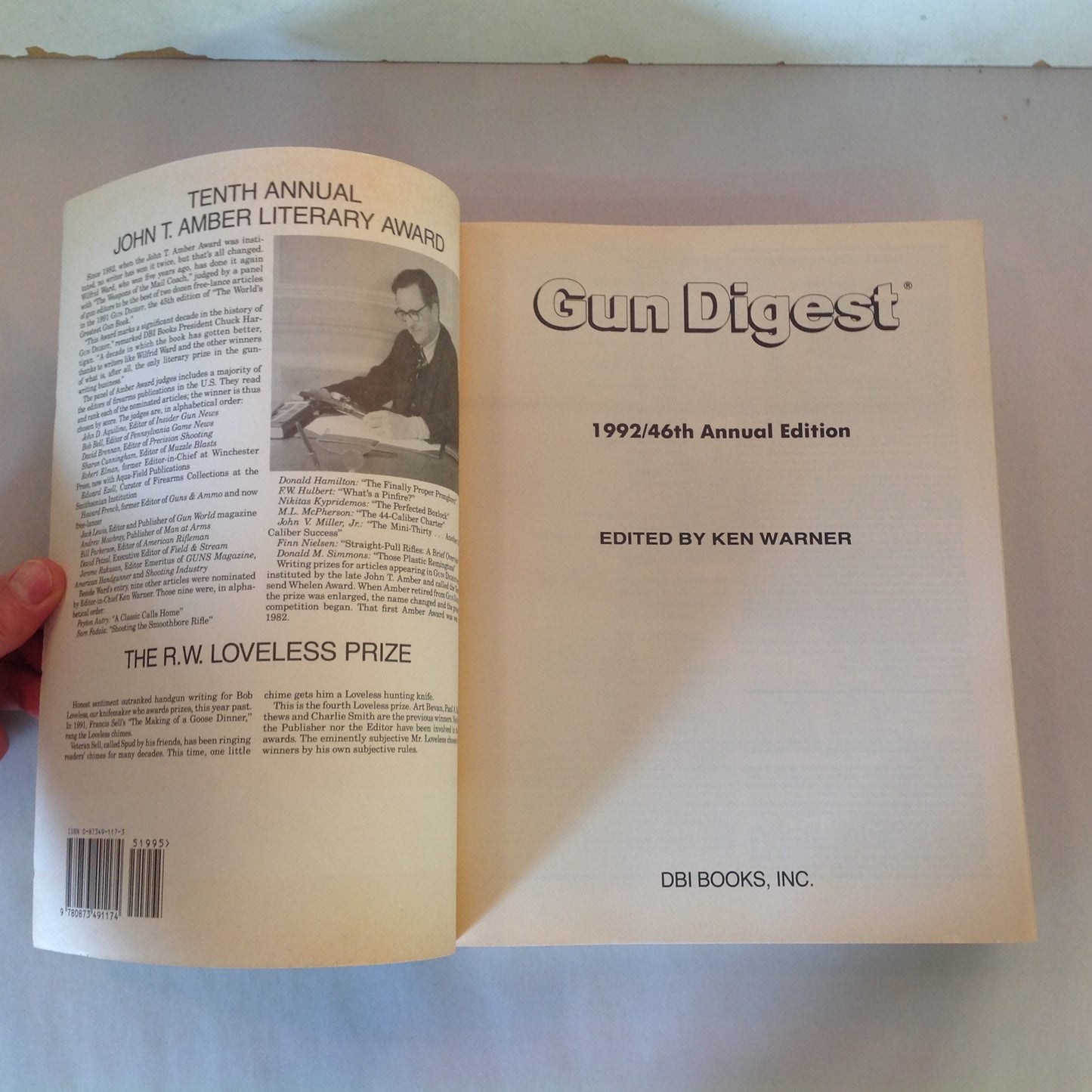 Vintage 1992 Gun Digest 46th Annual Edition World's Greatest Gun Book