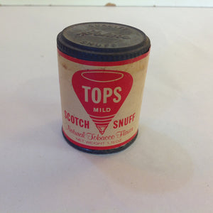Vintage NOS Unopened Tops Mild Scotch Snuff Natural Tobacco Flavor 1.15 oz Tin