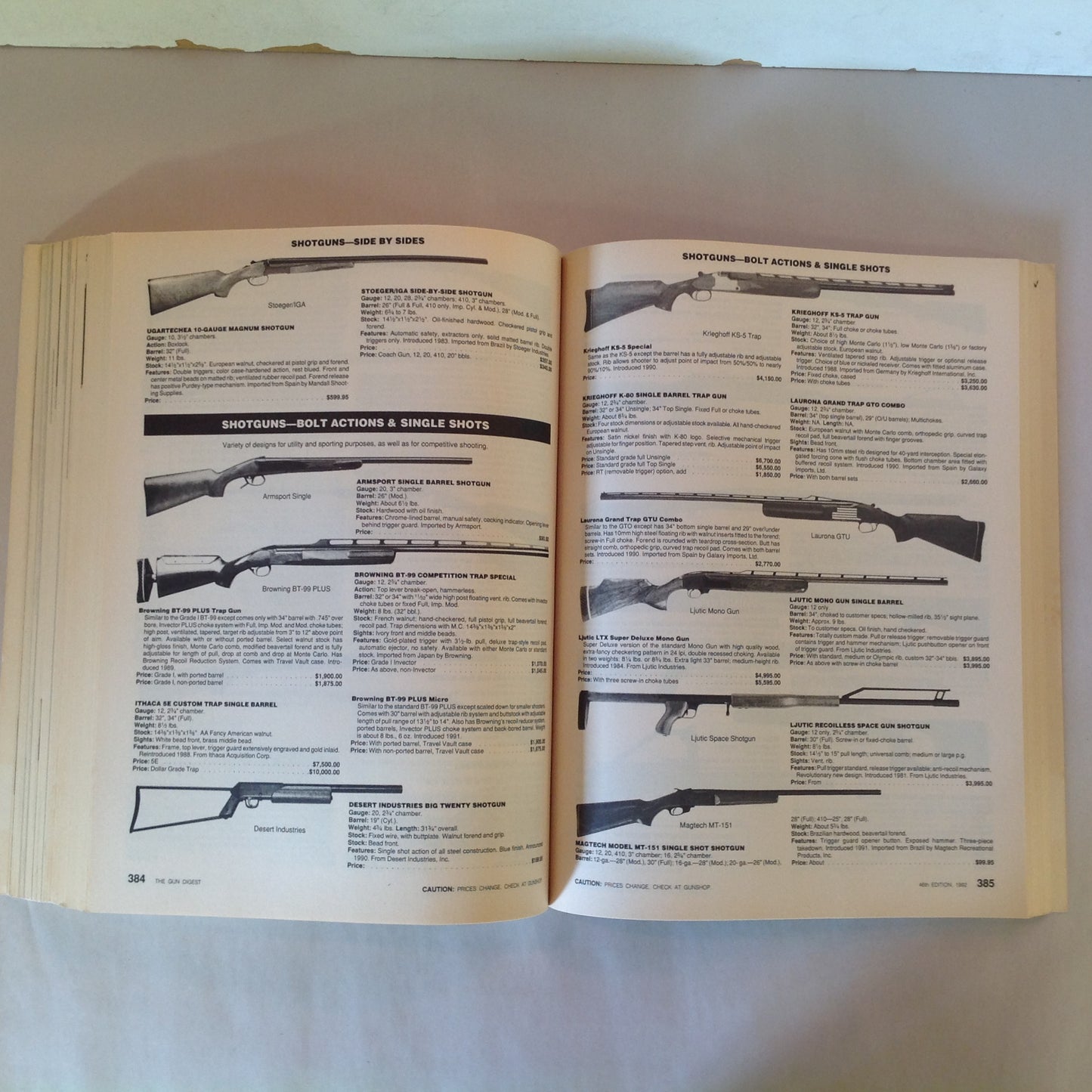 Vintage 1992 Gun Digest 46th Annual Edition World's Greatest Gun Book
