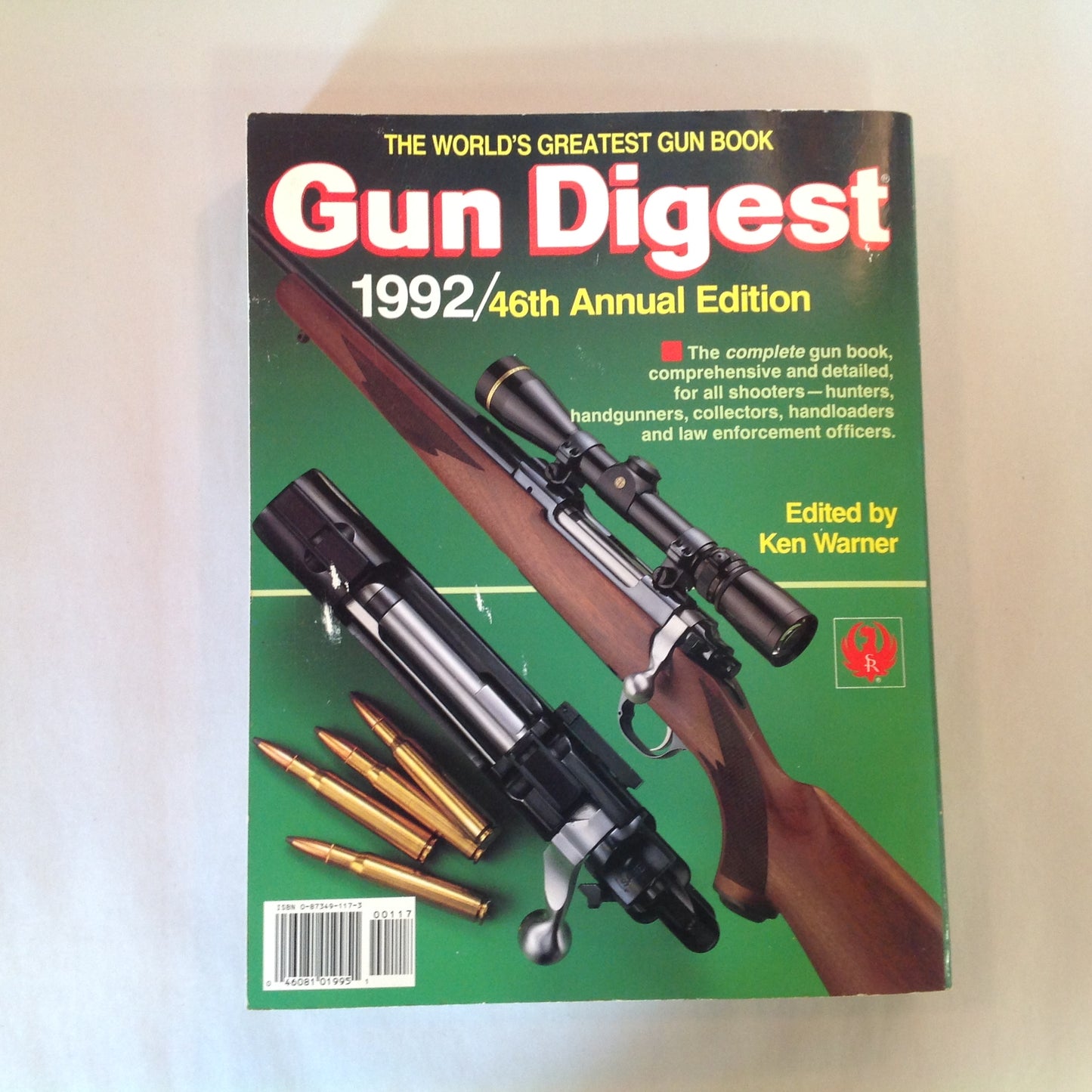 Vintage 1992 Gun Digest 46th Annual Edition World's Greatest Gun Book