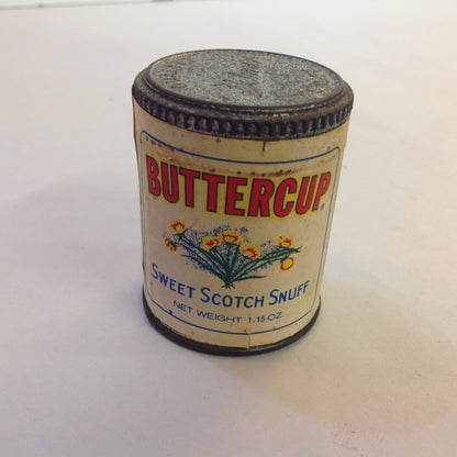 Vintage NOS Unopened Buttercup Sweet Scotch Snuff 1.15 oz Tin