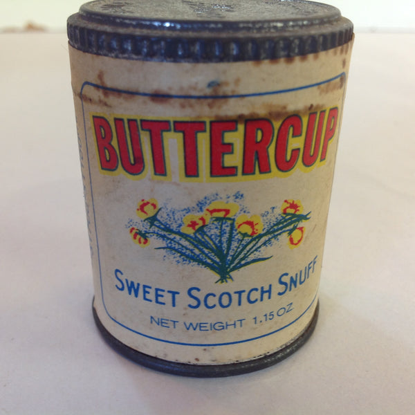 Vintage NOS Unopened Buttercup Sweet Scotch Snuff 1.15 oz Tin