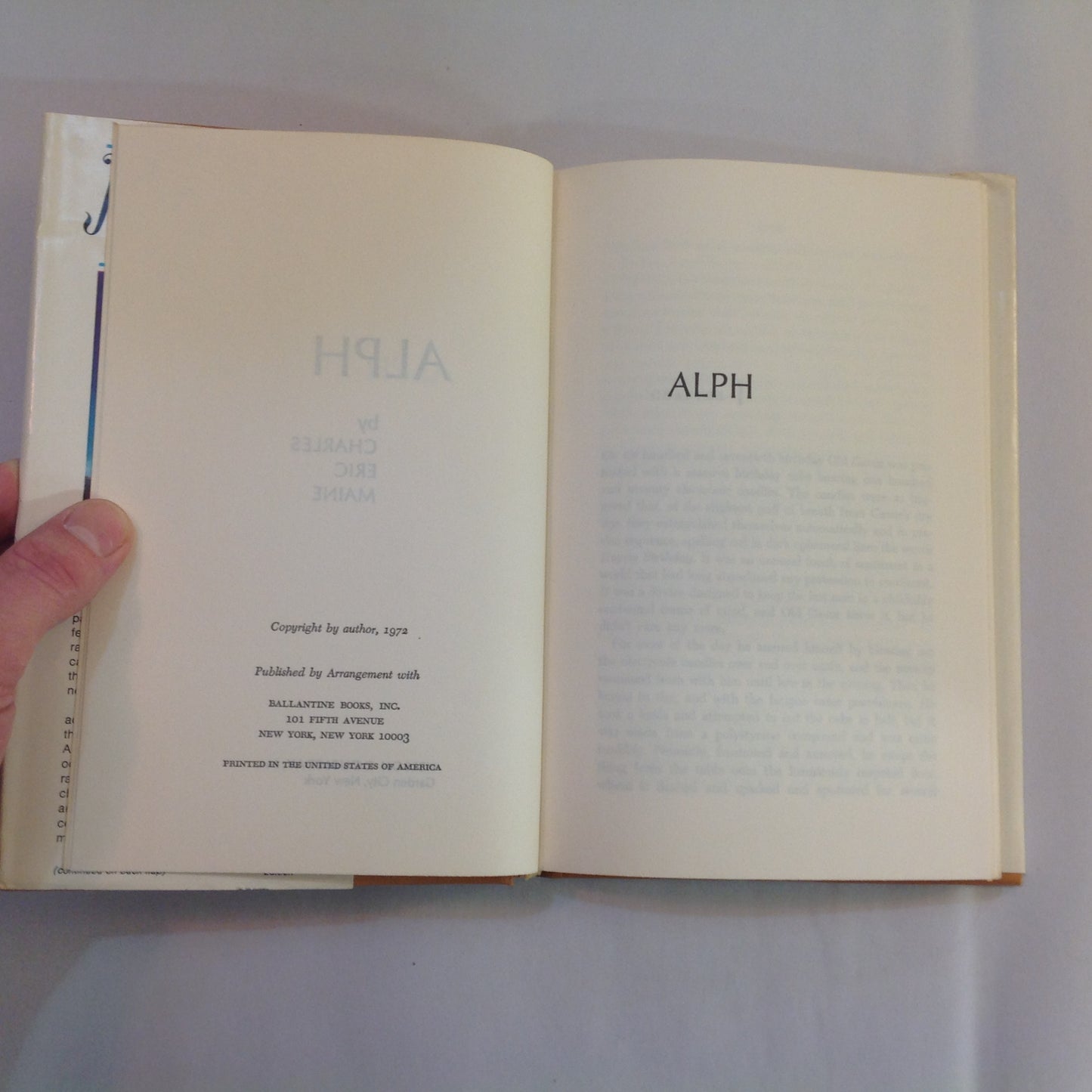 Vintage 1972 Hardcover ALPH Charles Eric Maine Book Club Edition