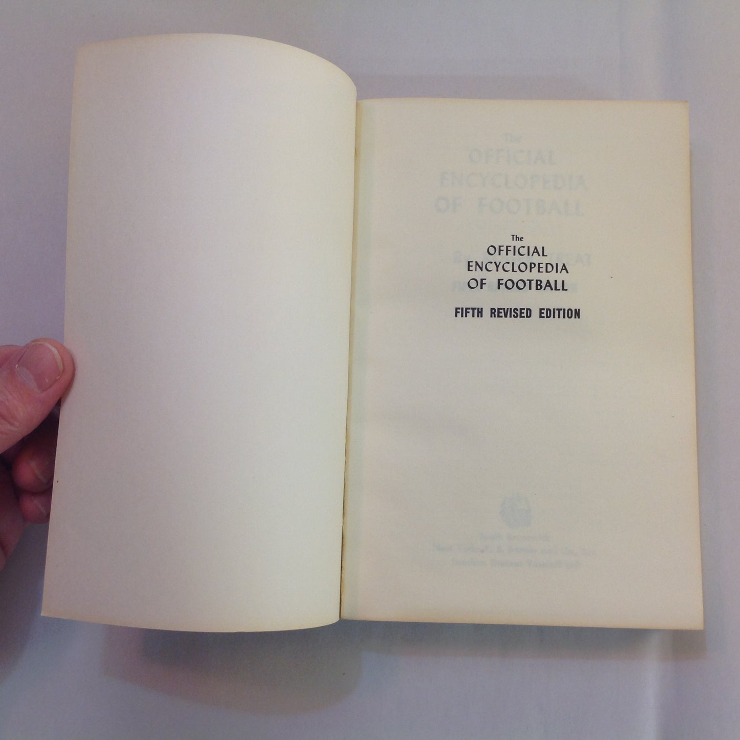 Vintage 1967 Trade Paperback The Official Encyclopedia of Football Roger Treat 5th Revised Edition