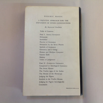 Vintage 1974 Hardcover PSYCHIC MAGIC: A Creative Approach for the Expansion of Inner Consciousness Raymond Ouellette First Edition