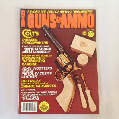 Vintage Jul 1979 Guns & Ammo Magazine Colt Magnum .357 Browning Field Tests