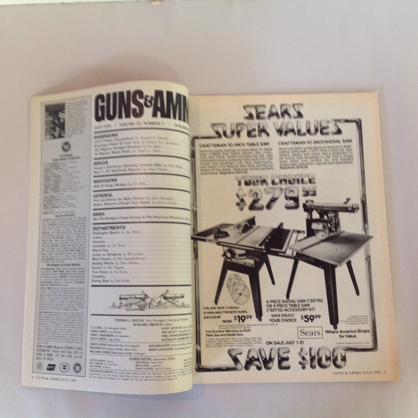 Vintage Jul 1979 Guns & Ammo Magazine Colt Magnum .357 Browning Field Tests