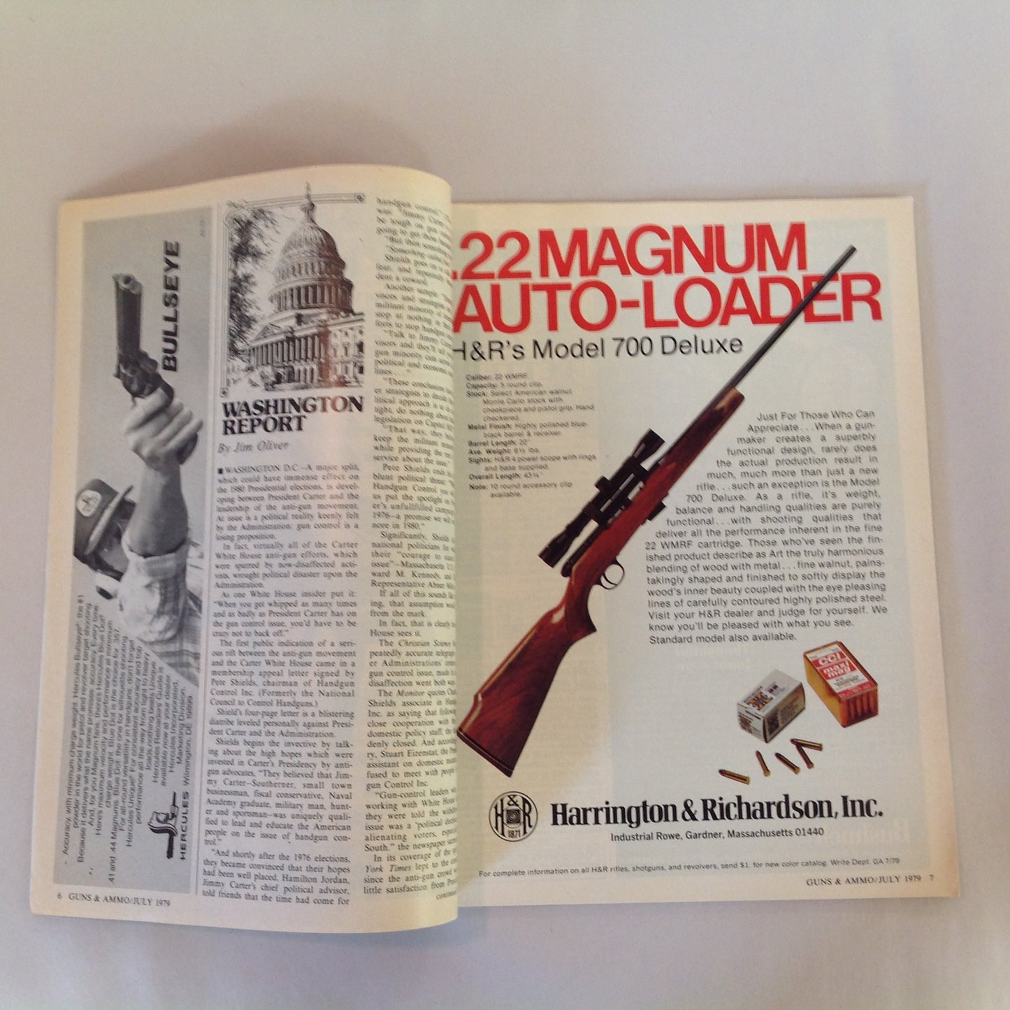 Vintage Jul 1979 Guns & Ammo Magazine Colt Magnum .357 Browning Field Tests