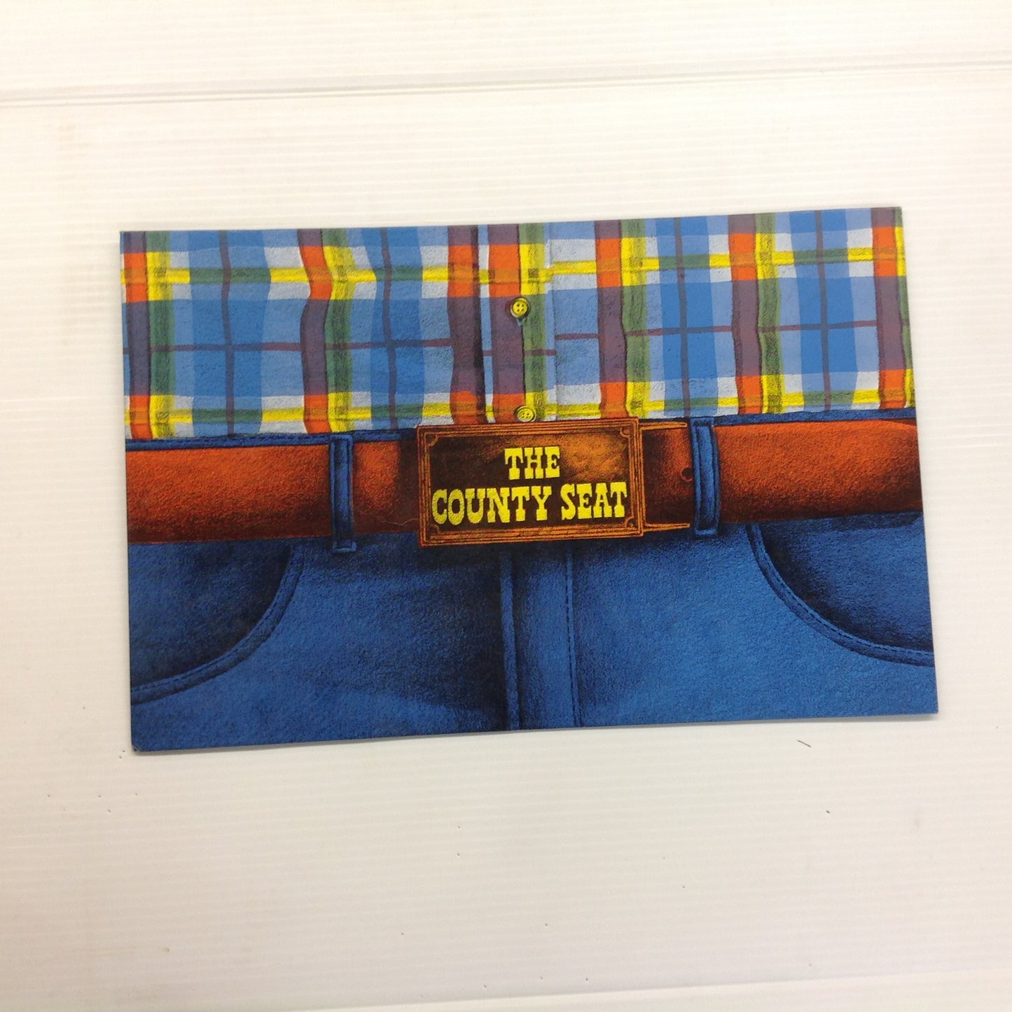 Vintage Graphic County Seat Clothing Retailer Shirt Box Top