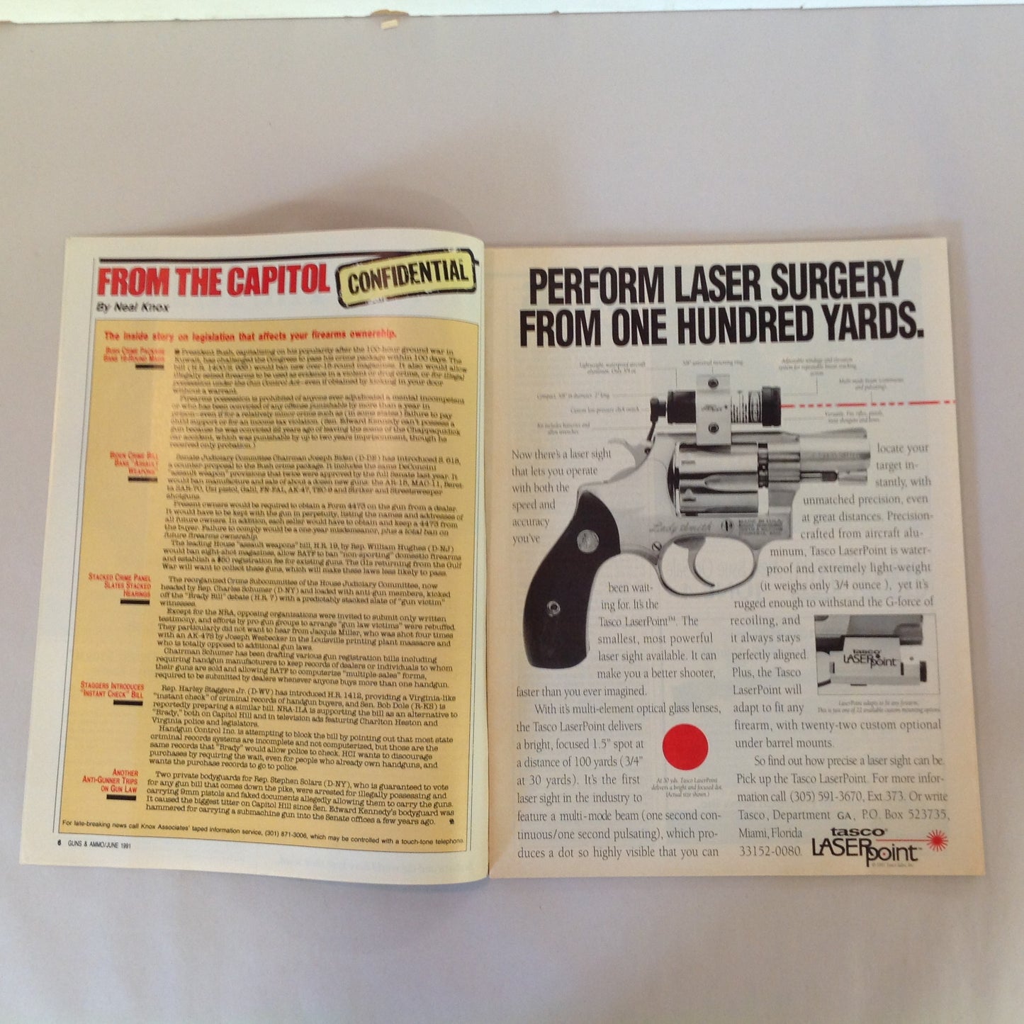 Vintage Jun 1991 Guns & Ammo Magazine Giant 9mm Blowout Guns Loads Buyer's Guide