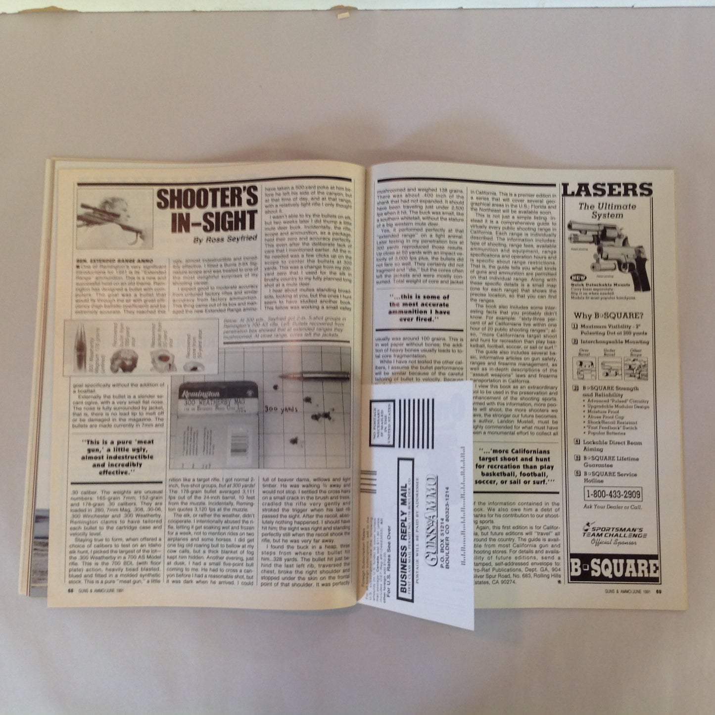 Vintage Jun 1991 Guns & Ammo Magazine Giant 9mm Blowout Guns Loads Buyer's Guide