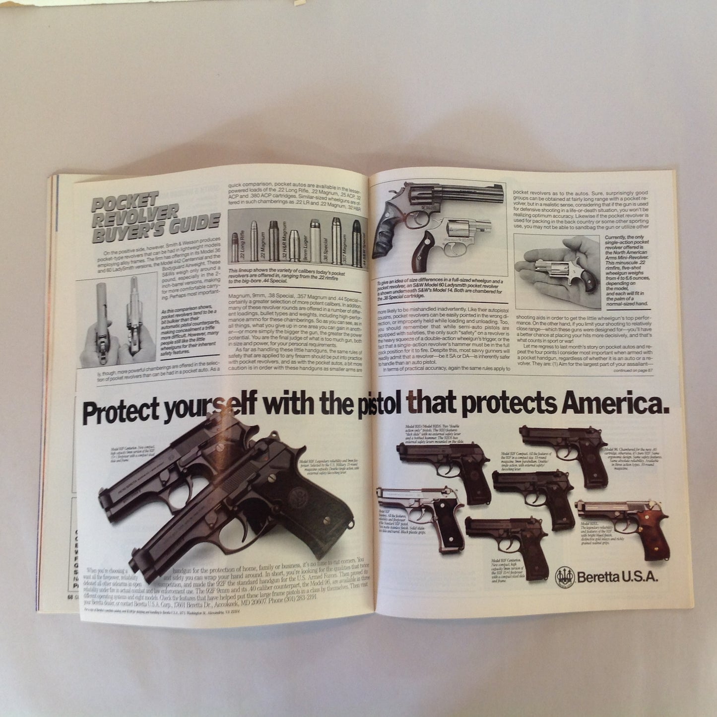 Vintage Oct 1993 Guns & Ammo Magazine High Capacity .45 Pocket Revolvers .41 Magnum