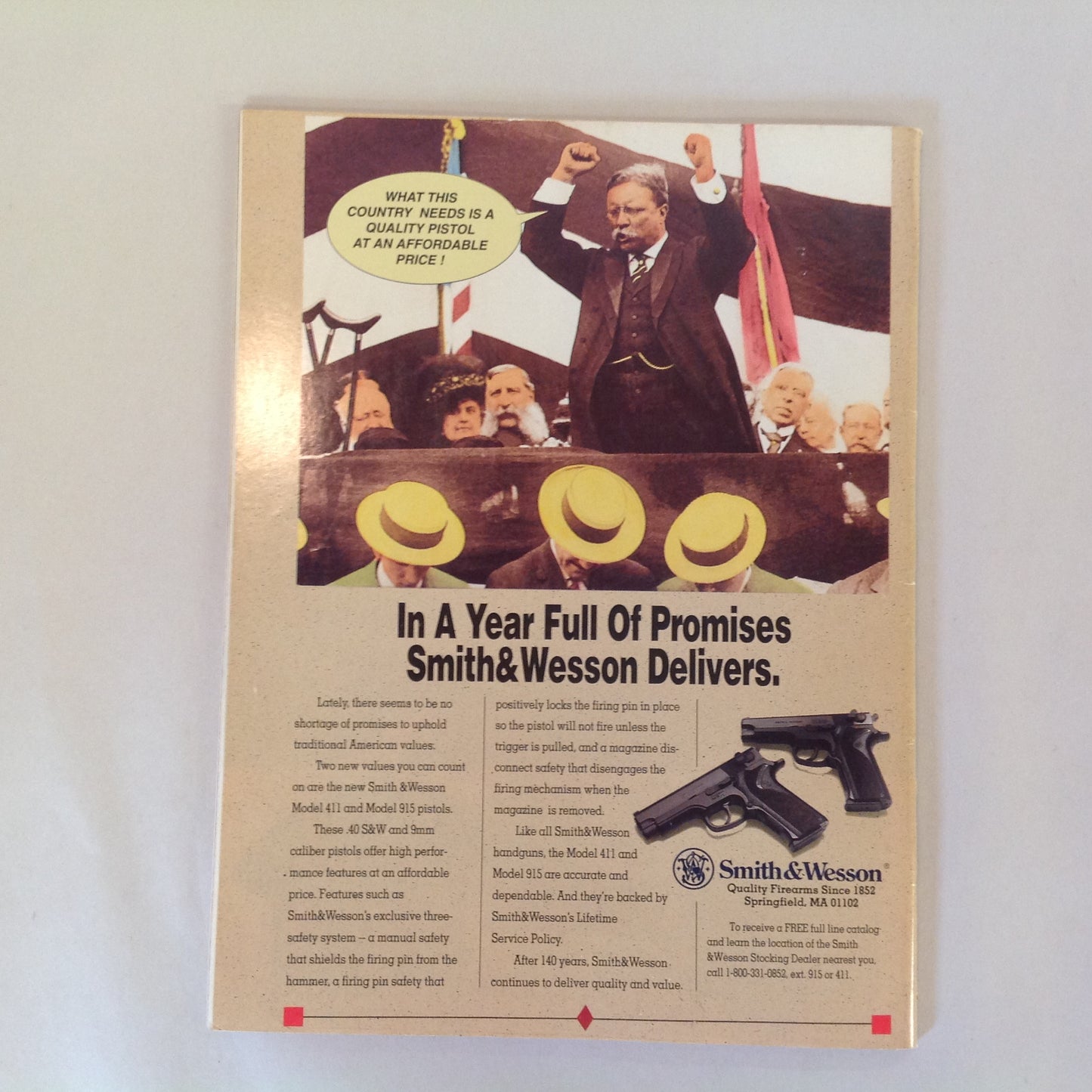 Vintage Oct 1993 Guns & Ammo Magazine High Capacity .45 Pocket Revolvers .41 Magnum