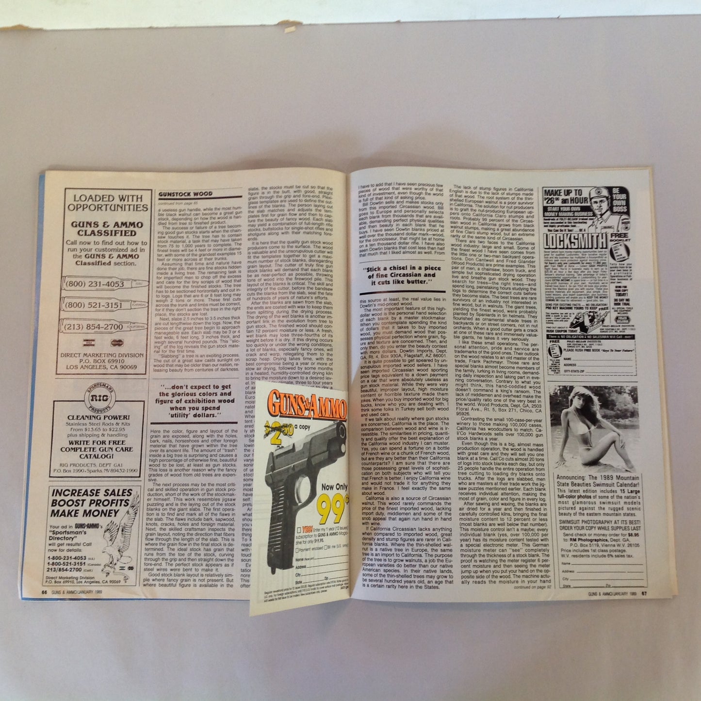 Vintage Jan 1989 Guns & Ammo Magazine Sneak Preview Ultracompacts Smith & Wesson