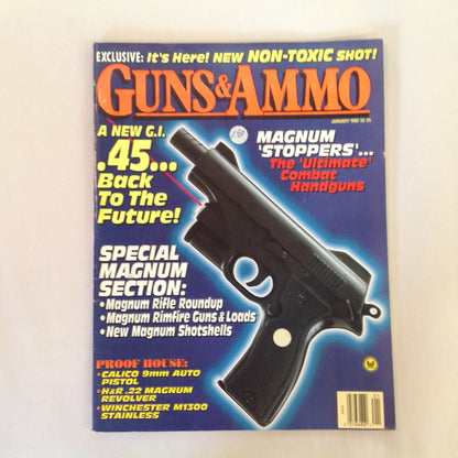 Vintage Jan 1992 Guns & Ammo Magazine A New G.I. .45 Special Magnum Section