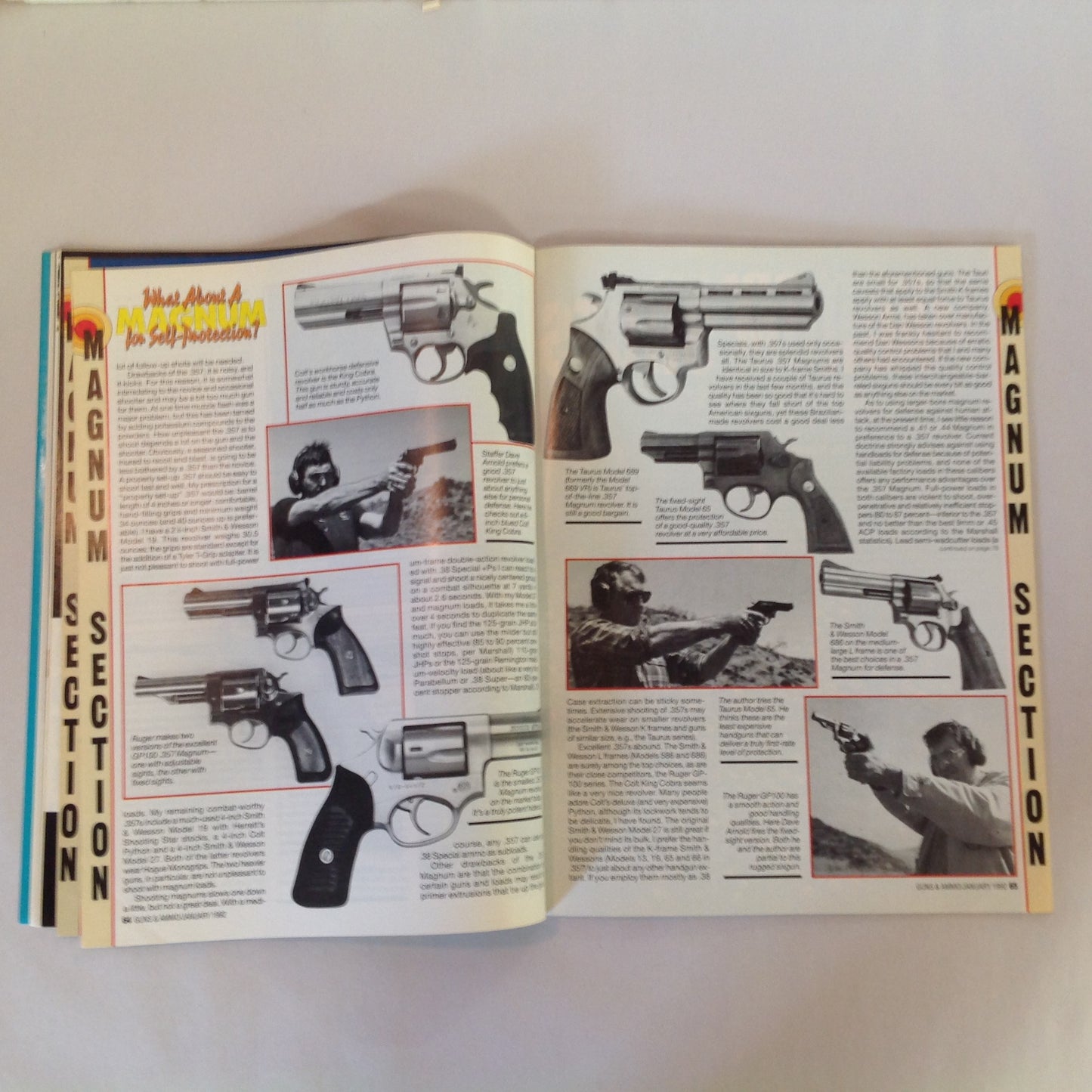 Vintage Jan 1992 Guns & Ammo Magazine A New G.I. .45 Special Magnum Section