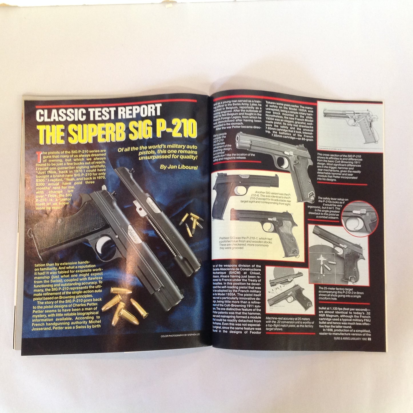 Vintage Jan 1992 Guns & Ammo Magazine A New G.I. .45 Special Magnum Section