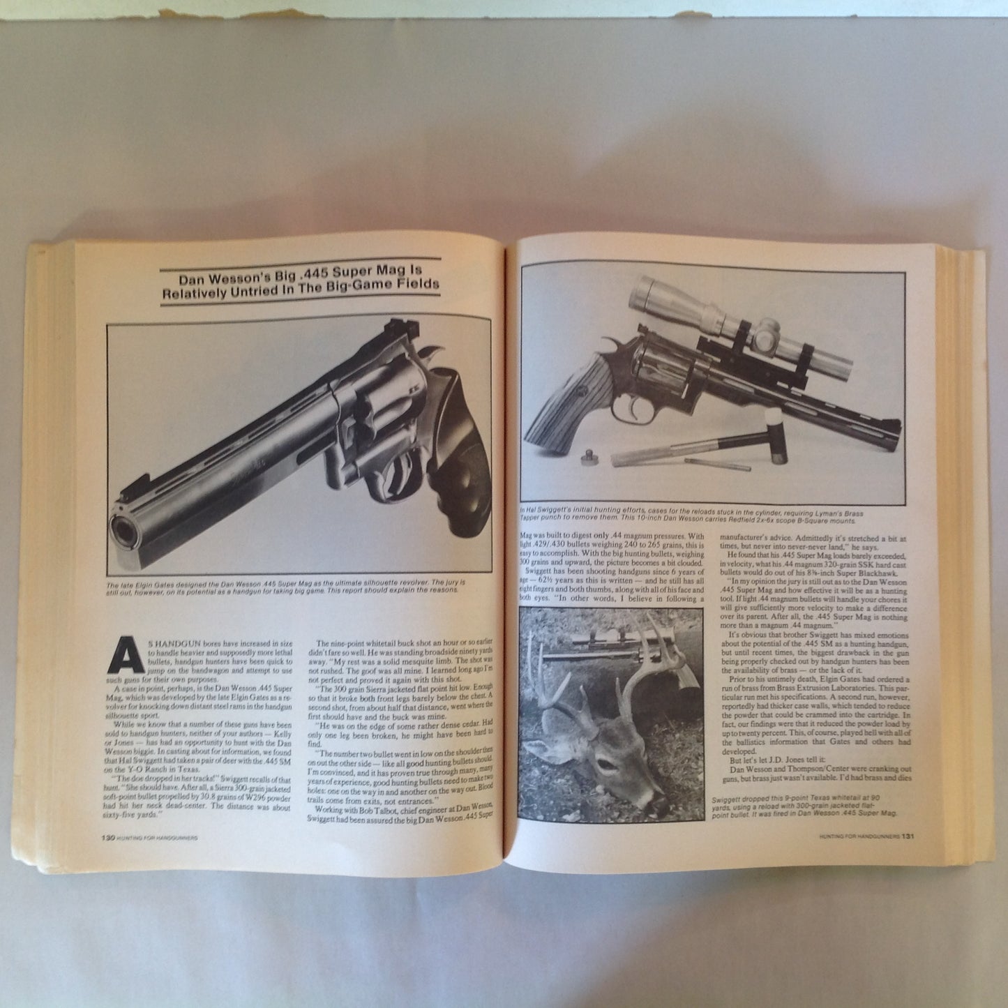 Vintage 1990 Hunting For Handgunners Larry Kelly + JD Jones