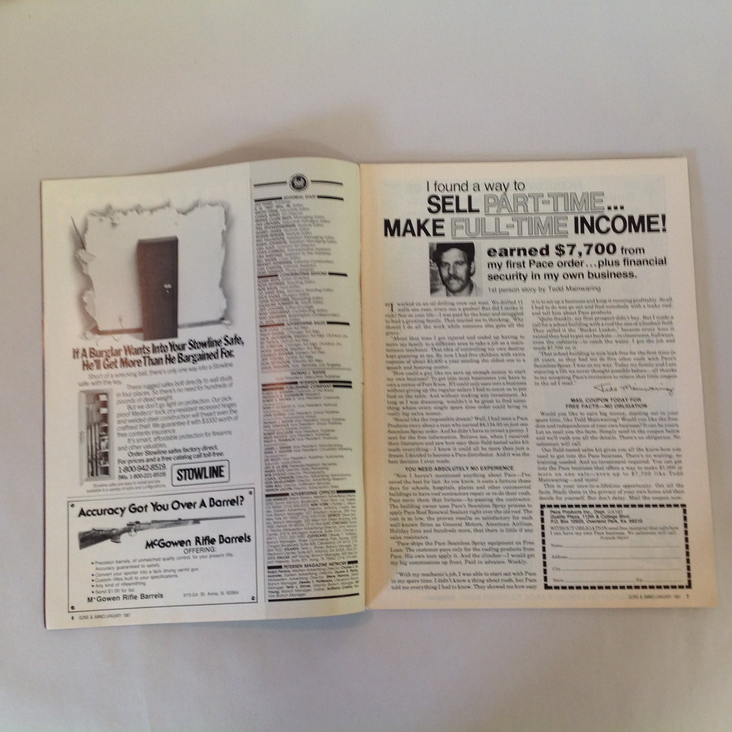 Vintage Jan 1987 Guns & Ammo Magazine Colt's New 10mm Auto .22 Assault Rifles Spruce Up Your Sporter